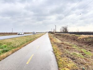 There is honestly no way to describe this other than a big field and a road. There was nothing else there. It's also about 4 degrees celsius so its very cloudy and bleak looking.
